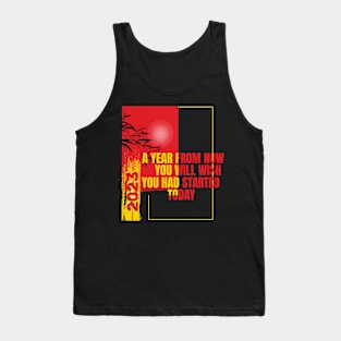 January 2023. Motivational saying. Tank Top